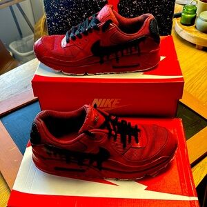 Men’s Nike red custom hand painted Air Max 10 - GUC